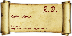 Ruff Dávid névjegykártya