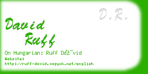 david ruff business card